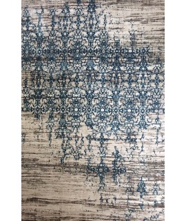  Современный ковер "LEO" 3473 бежевый-голубой