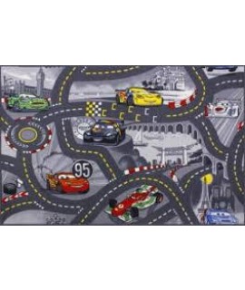 Lasten matto AUTOJEN MAAILMA Harmaa