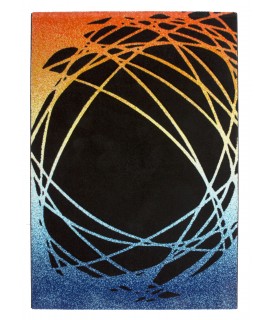 Plyysimatto CALIFORNIA 101 Musta/Oranssi