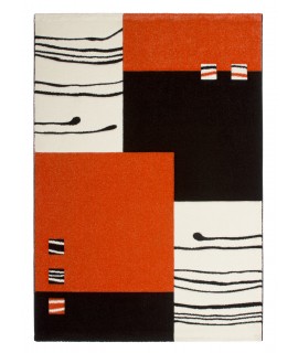 Plyysimatto CALIFORNIA 103 Musta/Oranssi