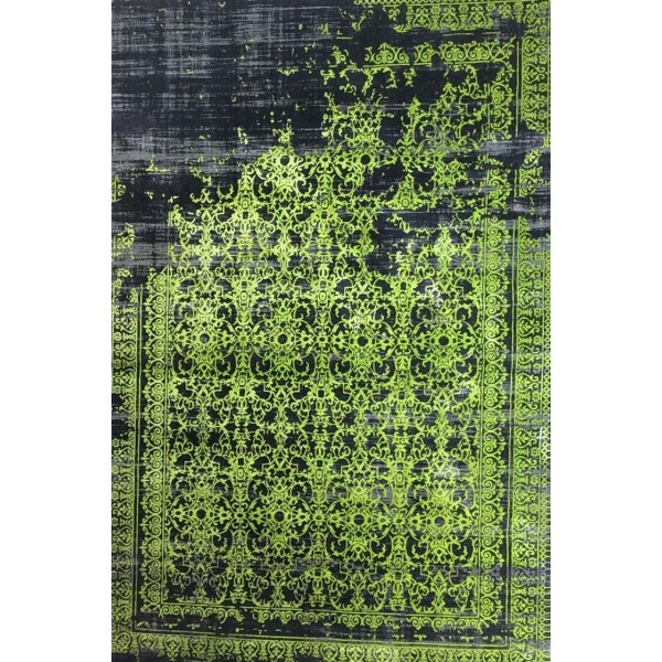  Современный ковер "LEO" 3472 черный-зеленый
