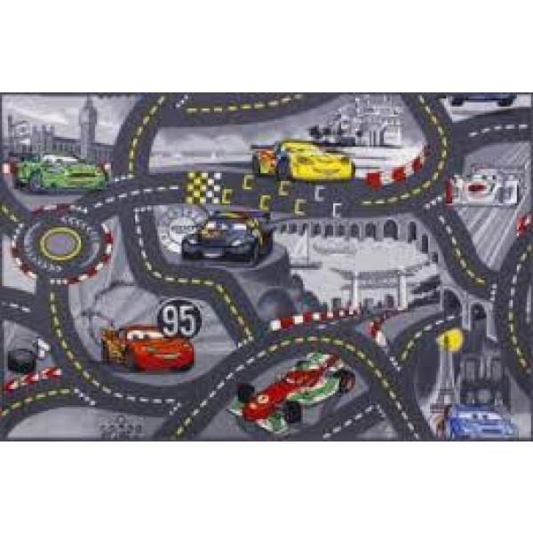 Lasten matto AUTOJEN MAAILMA Harmaa