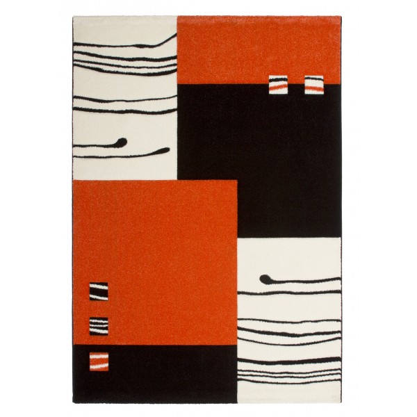 Plyysimatto CALIFORNIA 103 Musta/Oranssi