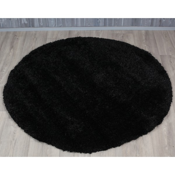 Pyöreä matto LOBBY MUSTA