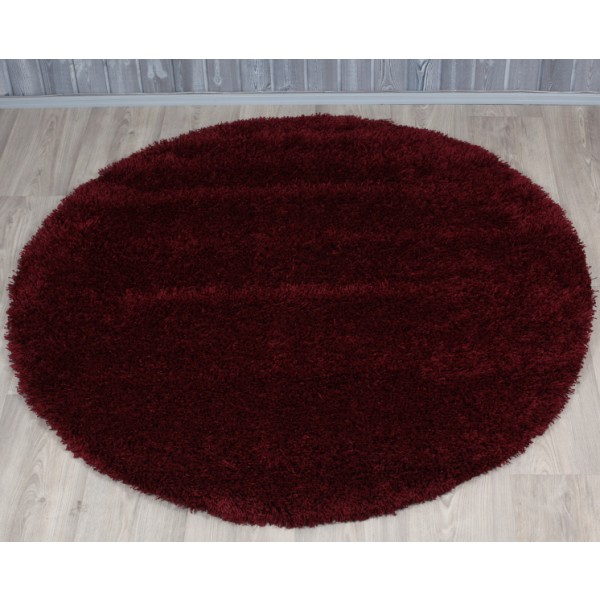 Pyöreä matto SUPER SHAGGY PUNAINEN