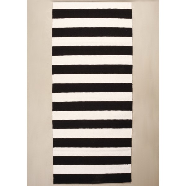 Puuvillamatto TEIJA Musta-valkoinen