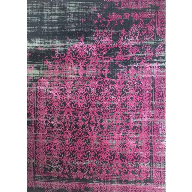  Современный ковер "LEO" 3472 черный-лиловый