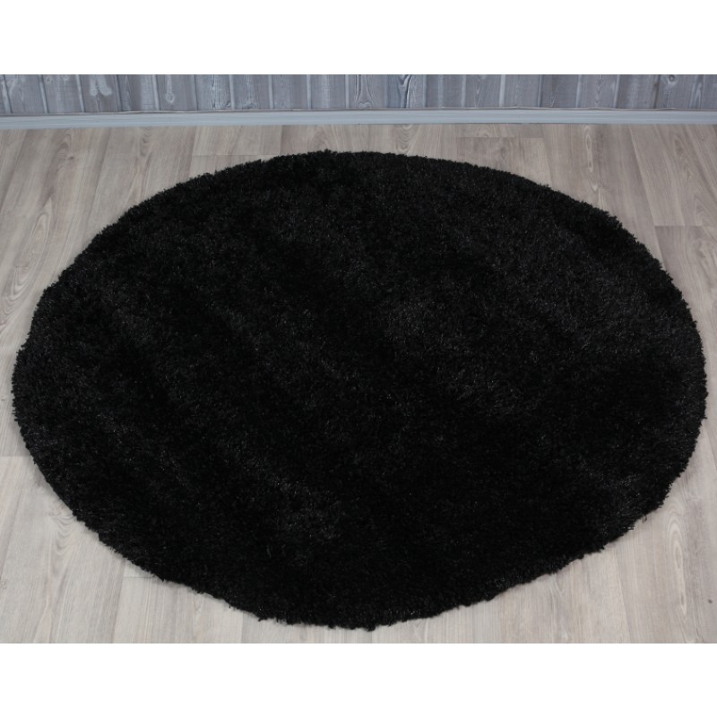 Pyöreä matto LOBBY MUSTA