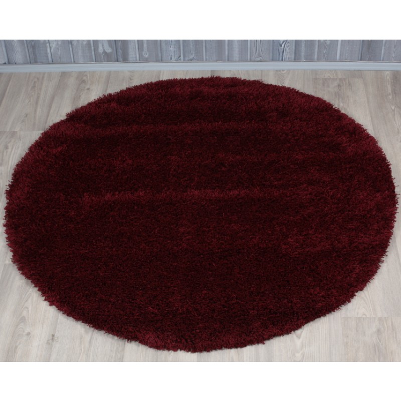 Pyöreä matto SUPER SHAGGY PUNAINEN