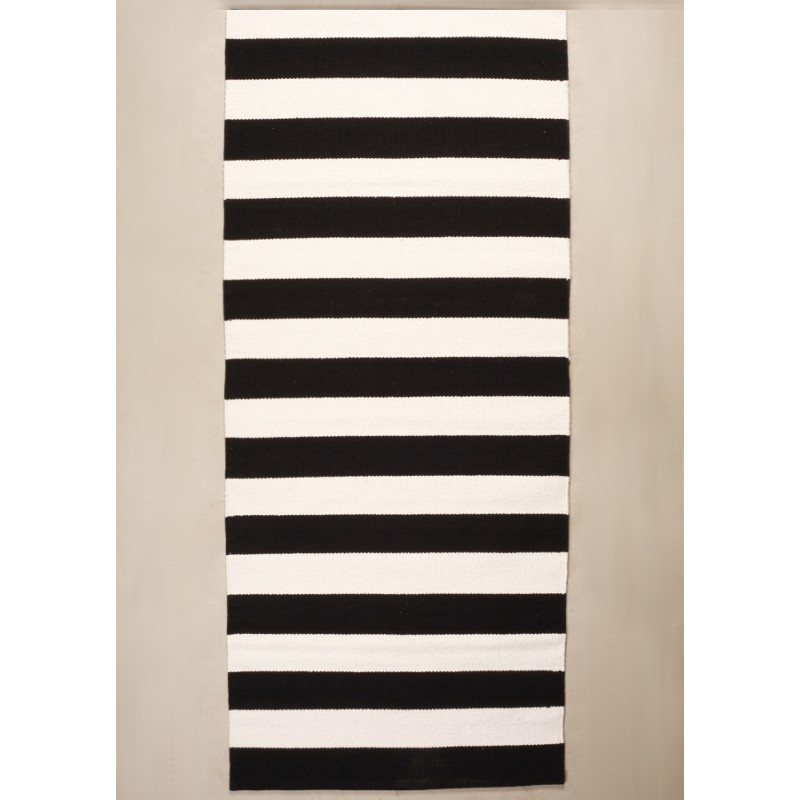 Puuvillamatto TEIJA Musta-valkoinen