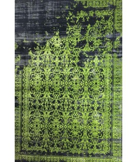  Современный ковер "LEO" 3472 черный-зеленый