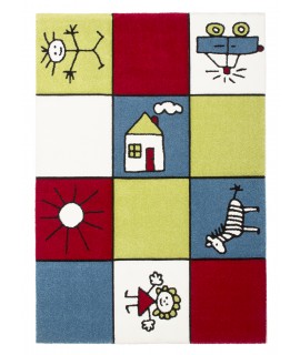 Plyysimatto CALIFORNIA KIDS 152 Kirjava