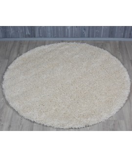 Pyöreä matto SUPER SHAGGY LUONNONVALKOINEN